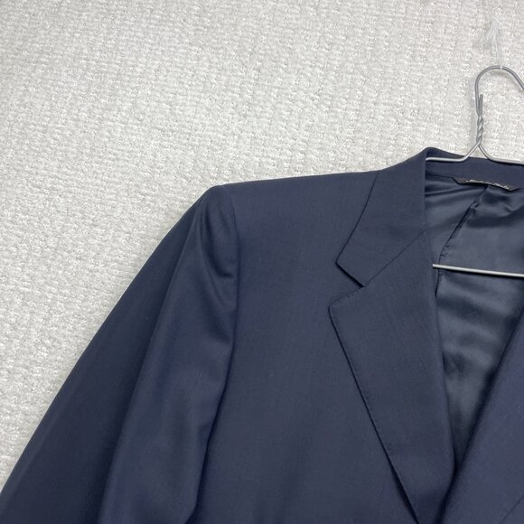 Canali Super 120s Wool Blazer Men’s Sz 54R Dark Blue 100% Wool Sport Coat Jacket - Picture 5 of 16